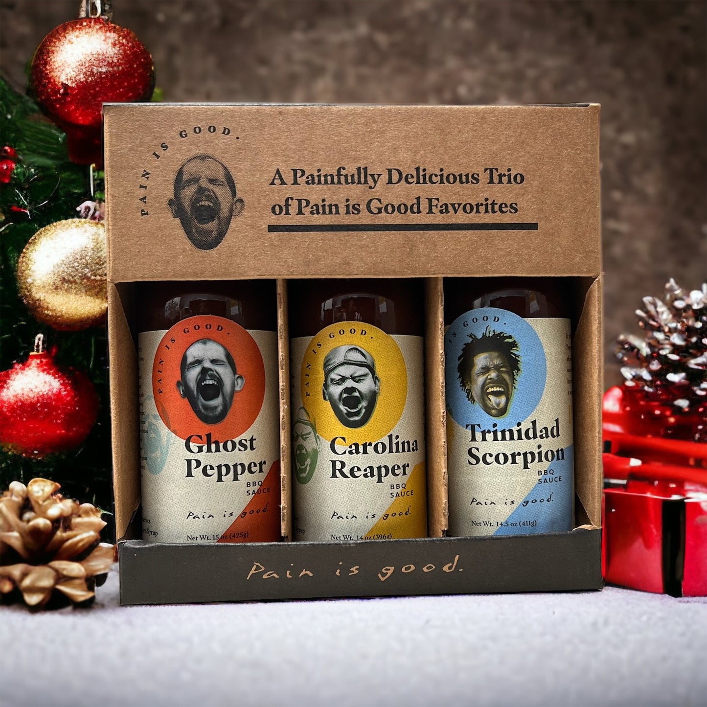 Pain Is Good Spicy BBQ Trio Gift Set