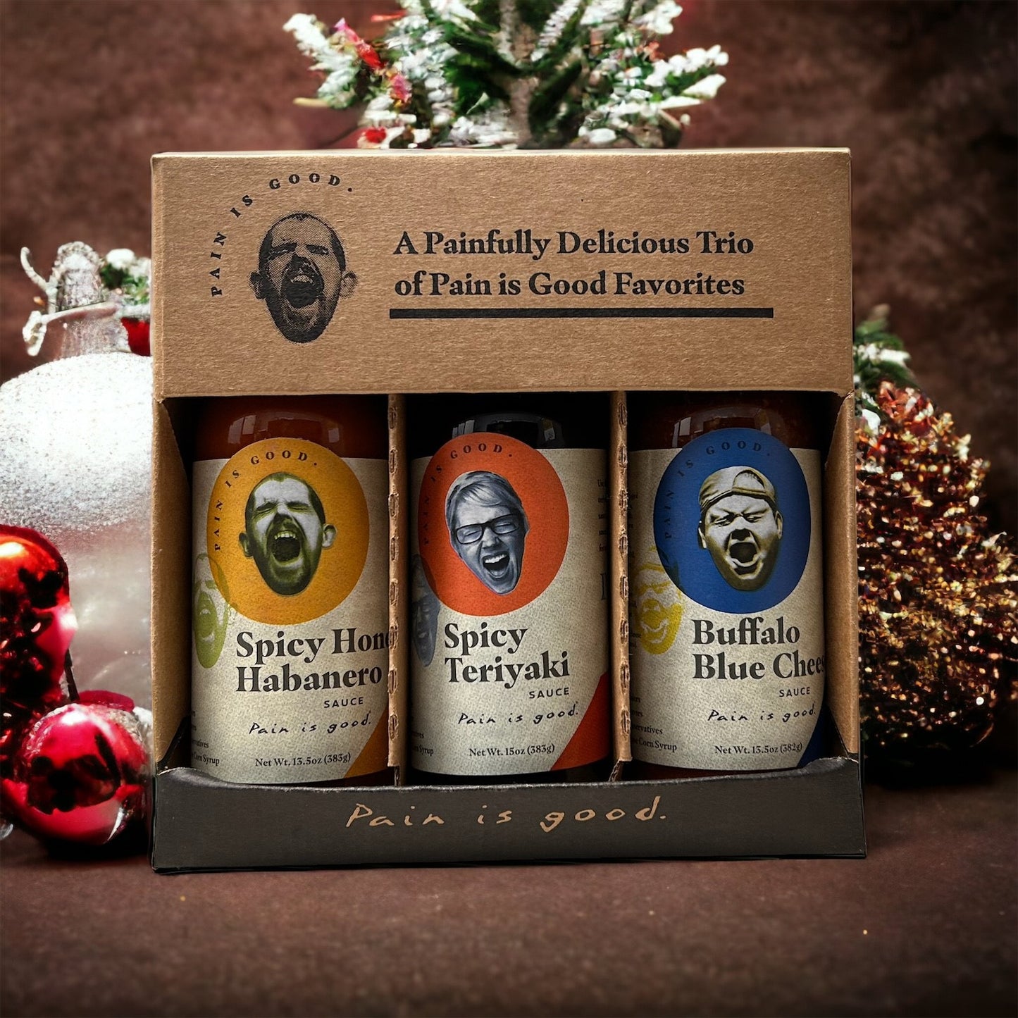 Pain Is Good Wing Sauce Trio Gift Set